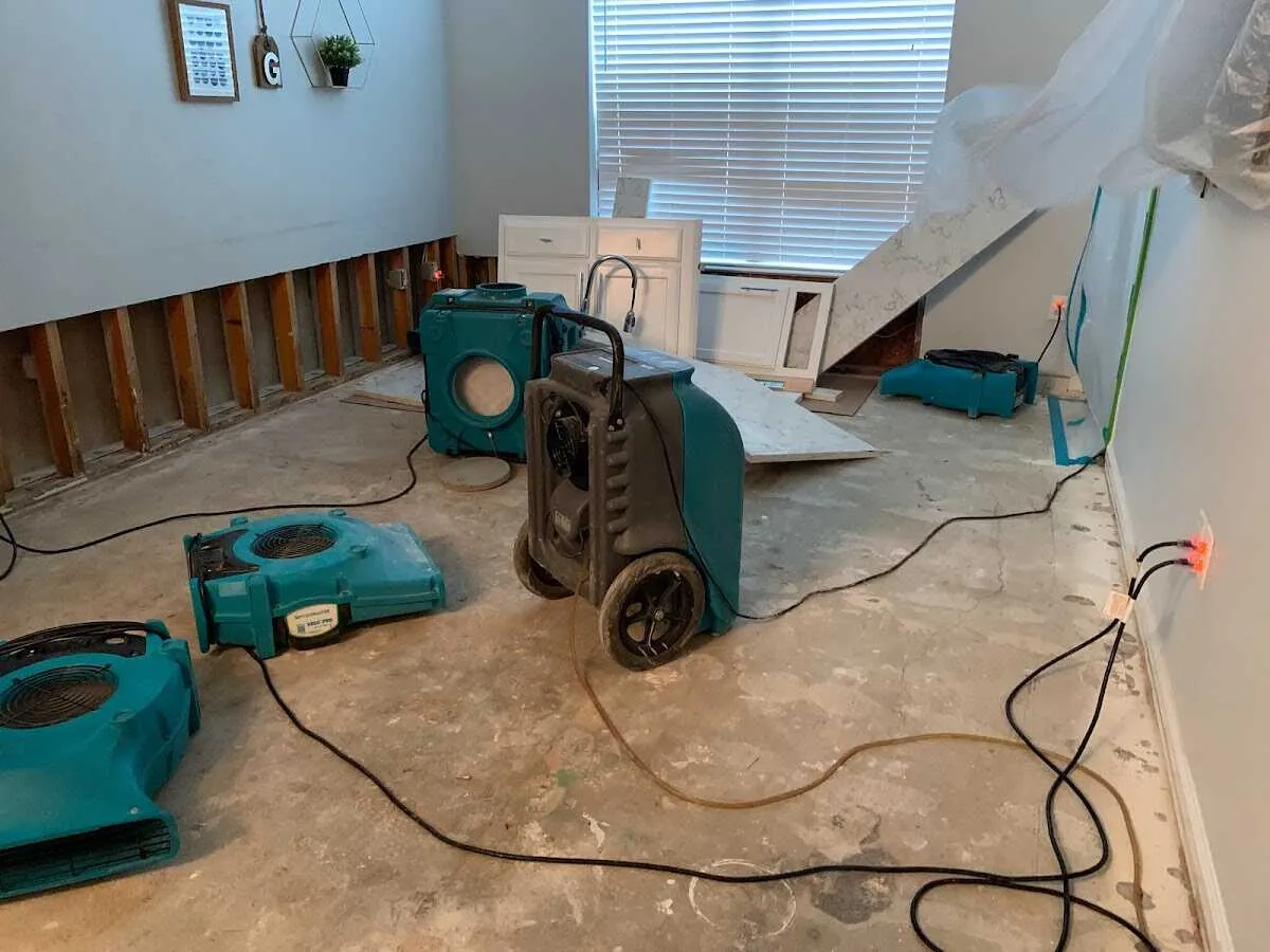 Dehumidifier in flood-cut room for Water Extraction & Removal in Haines City